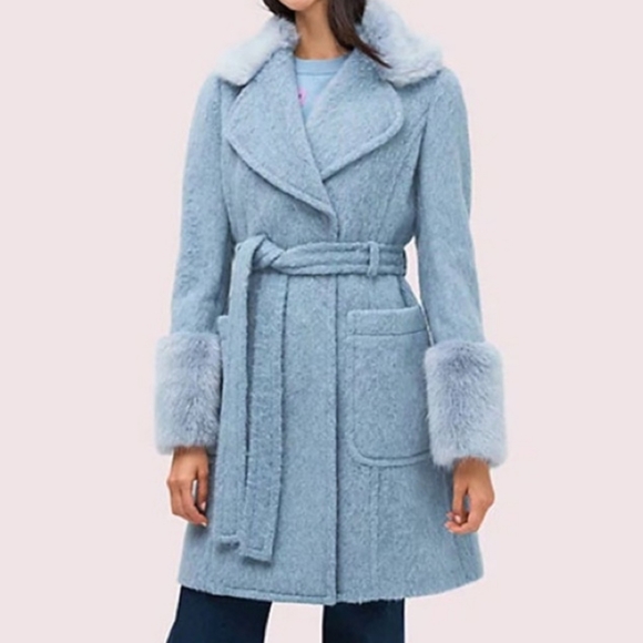 Kate Spade hairy wool coat - Picture 3 of 7